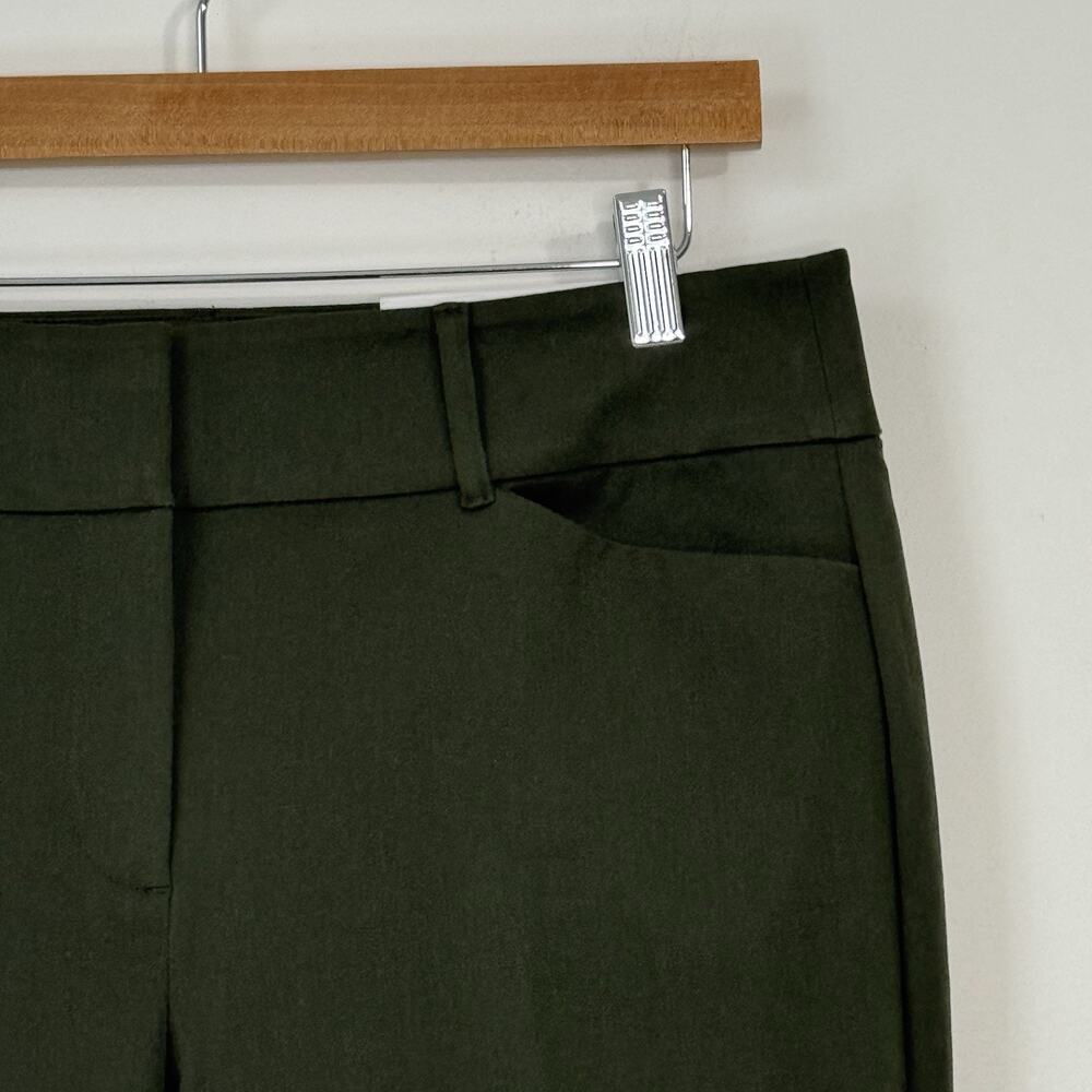NWT LOFT Curvy Skinny Ankle Trousers Size 8 Forest Green Mid Rise - Picture 5 of 14